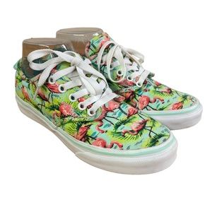 Vans Tropical Flamingo Low-Top Sneakers in Mint and Pink